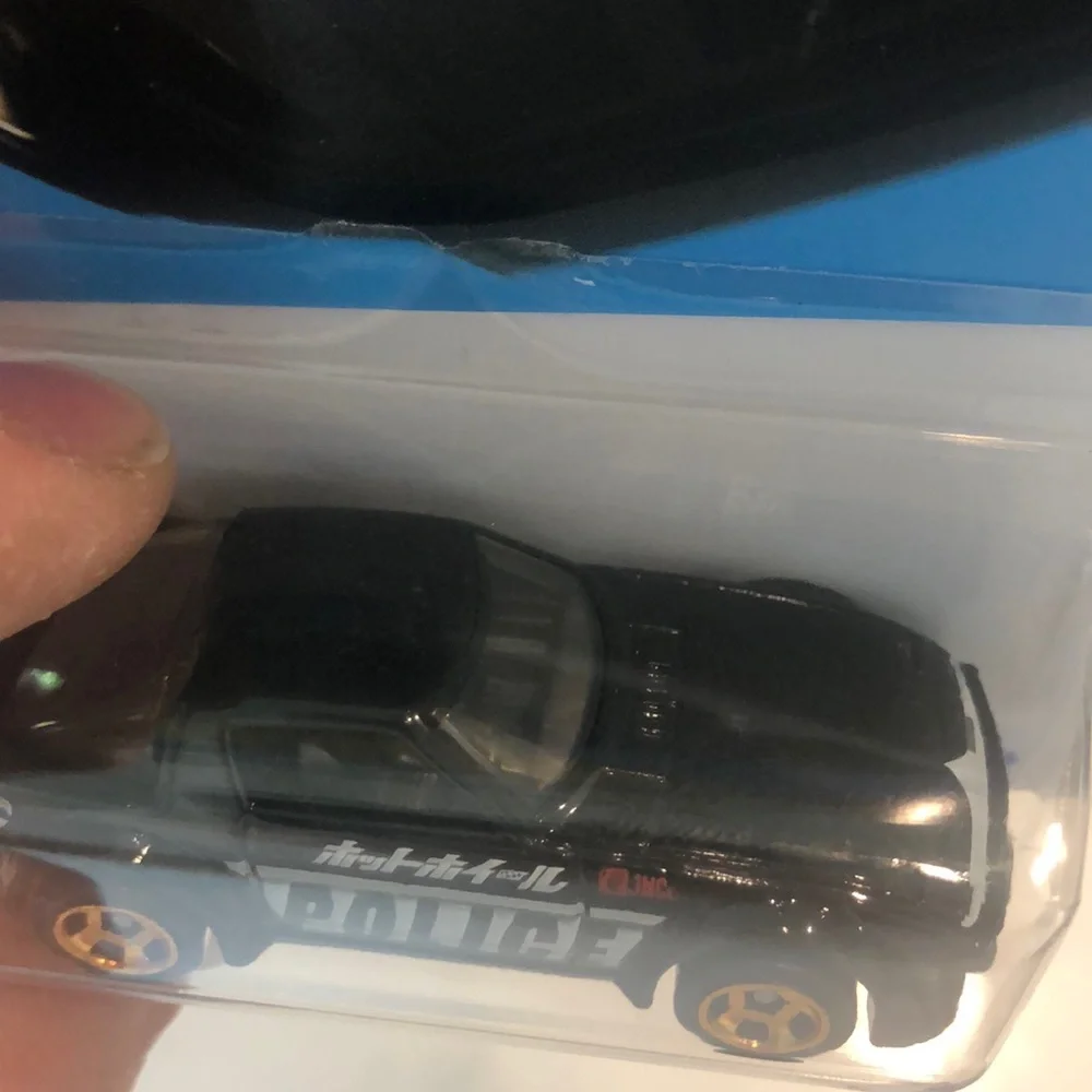 Black Mazda RX-7 Police Car